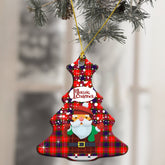 Fraser Modern Tartan Christmas Ceramic Ornament - Santa Stylec